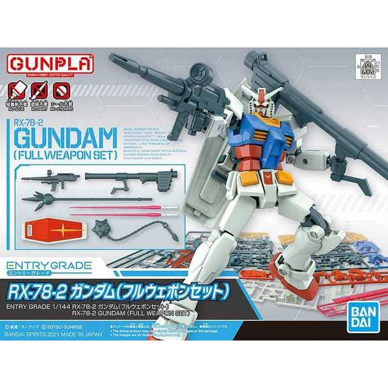 Entry Grade 1/144 009 RX-78-2 Gundam (Full Weapon Set)