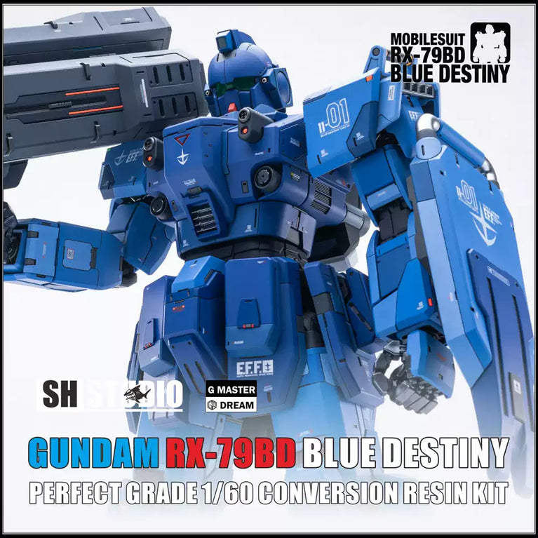 SH STUDIO 1/60 PG RX-79 BD3 No. 1 Blue Destiny Gundam [在线飞艇168数据直播结果 Kit]